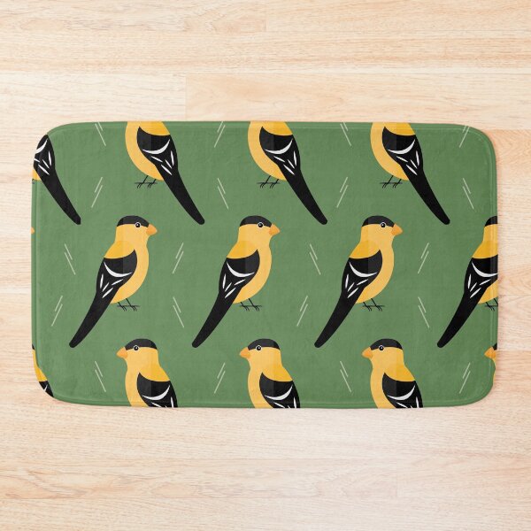 Item preview, American goldfinches on green designed and sold by reneesillus.