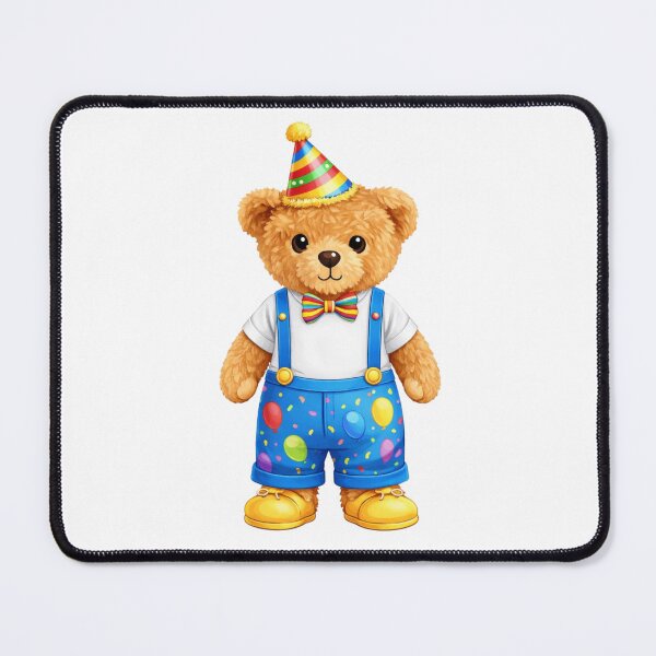Item preview, Happy Birthday Teddy Bear in Party Hat & Balloon Outfit - Cute Celebration Art ? designed and sold by CuteBear87.