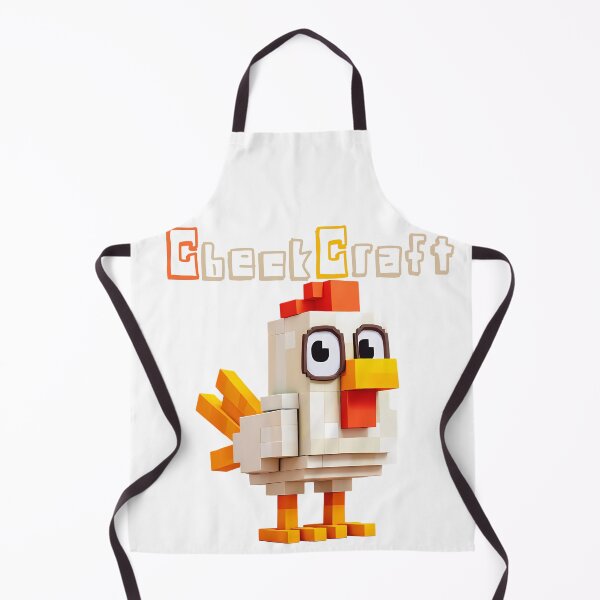 Item preview, CheckCraft Minecraft Chicken - Cute Pixel Lego Style Art Print designed and sold by DesignArtist.ia.
