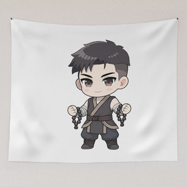 Item preview, Chibi Monk Warrior - Cute Prayer Beads Fighter designed and sold by RyanBelandres.