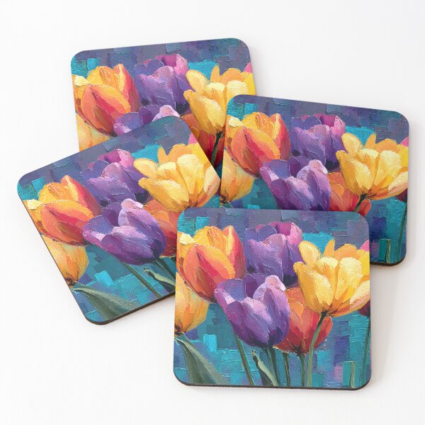 Item preview, Vibrant Tulips in Bloom – Abstract Spring Energy designed and sold by daila70.