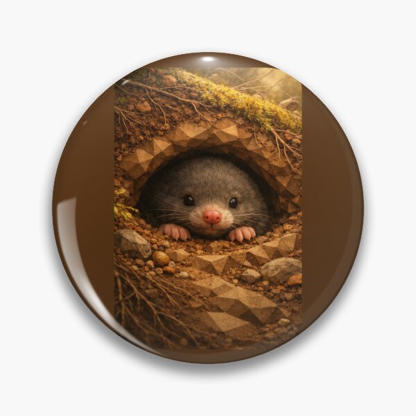Item preview, Shy Burrow Mole – Hidden Life Beneath the Wild designed and sold by GeoWild Designs.