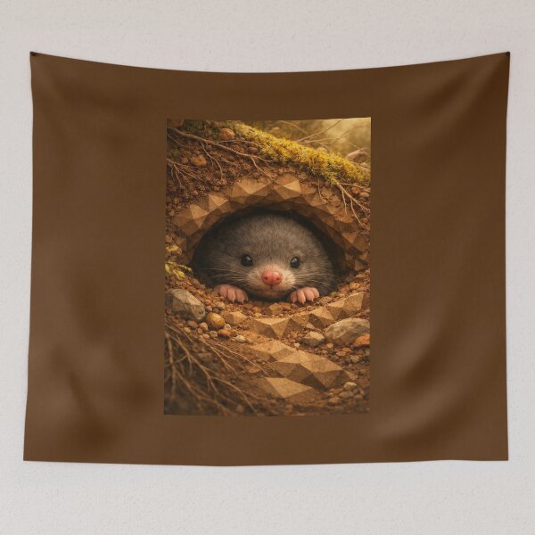 Item preview, Shy Burrow Mole – Hidden Life Beneath the Wild designed and sold by GeoWild Designs.