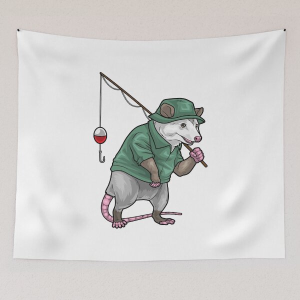 Item preview, Opossum Angler Fishing rod Fishing designed and sold by Snabdesign84.