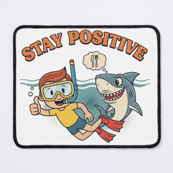 Item preview, Stay Positive – Retro Snorkeling Dark Humor Graphic 7 designed and sold by FlamaC.