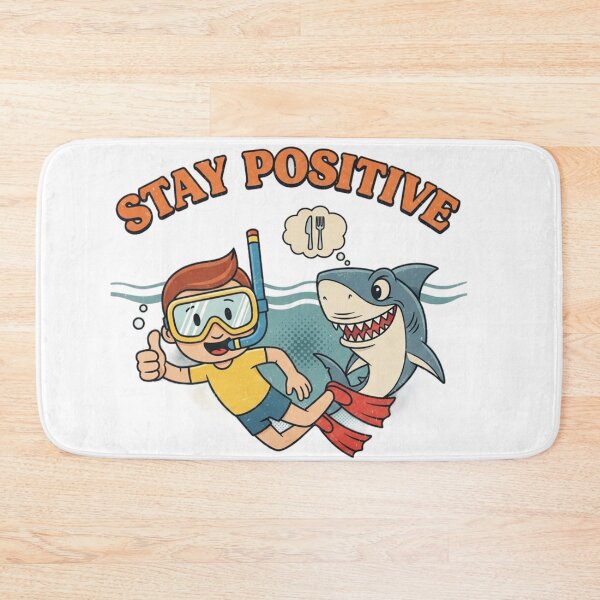 Item preview, Stay Positive – Retro Snorkeling Dark Humor Graphic 7 designed and sold by FlamaC.