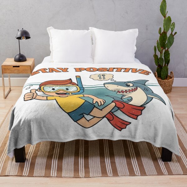 Item preview, Stay Positive – Retro Snorkeling Dark Humor Graphic 7 designed and sold by FlamaC.