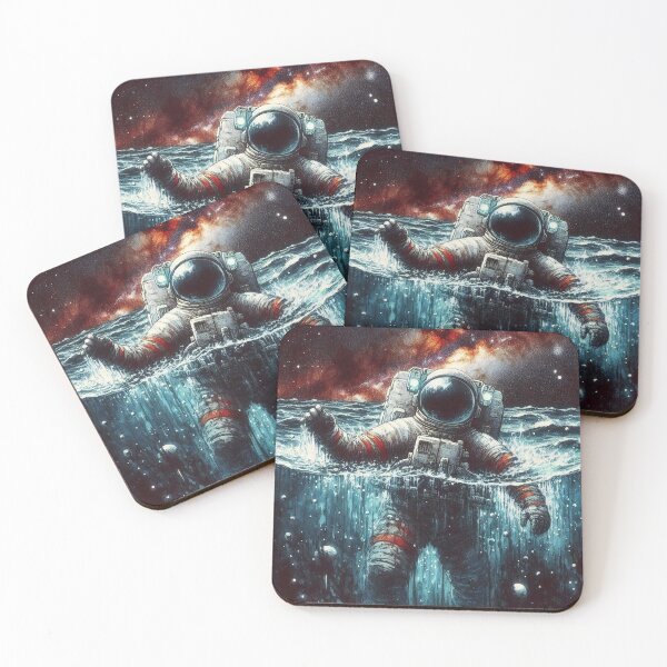 Item preview, Astronaut Sinking in a Cosmic Ocean – Space Fantasy designed and sold by The Zurggon Shop.