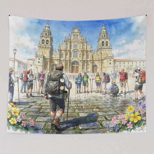 Item preview, Arrival in Santiago de Compostela designed and sold by jefboutique6150.