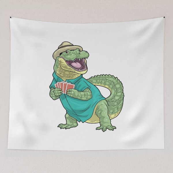 Item preview, Crocodile Poker Poker cards Card game designed and sold by Snabdesign84.