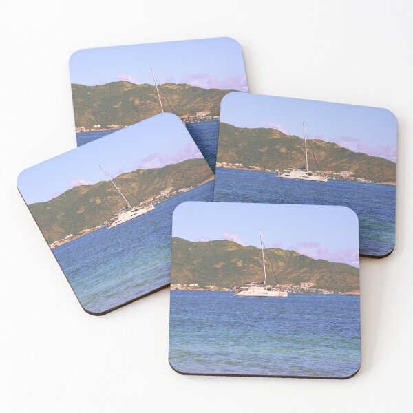 Item preview, Mountain Sailboat And Aqua Waters St. Martin designed and sold by LisaWootenPhoto.