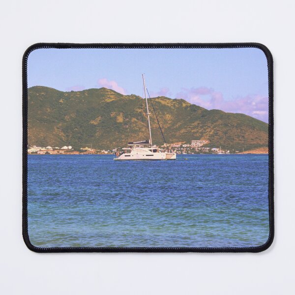 Item preview, Mountain Sailboat And Aqua Waters St. Martin designed and sold by LisaWootenPhoto.