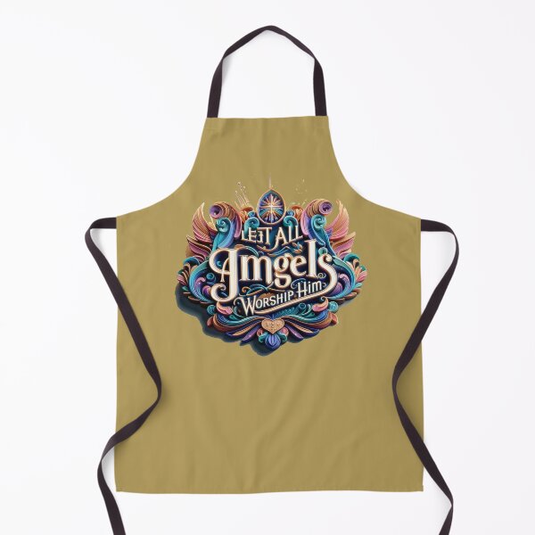 Item preview, Hebrews 1:6 – Let All Angels Worship Him | Pretty 3D Pendragon Label designed and sold by PaintMeWorld.