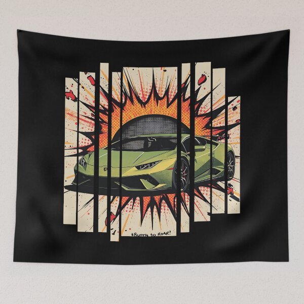 Item preview, Lamborghin Huracá EVO, 60s comic energy Born to Roar 11 designed and sold by Neon G.