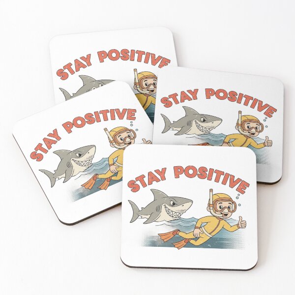 Item preview, Stay Positive – Retro Snorkeling Dark Humor Graphic 8 designed and sold by FlamaC.