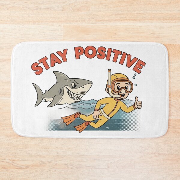 Item preview, Stay Positive – Retro Snorkeling Dark Humor Graphic 8 designed and sold by FlamaC.