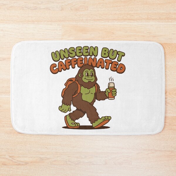 Item preview, Unseen But Caffeinated Bigfoot - Retro 70s Mascot Art designed and sold by Mdozet.