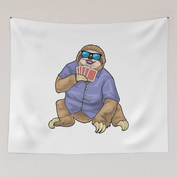 Item preview, Sloth Poker Poker cards Card game designed and sold by Snabdesign84.