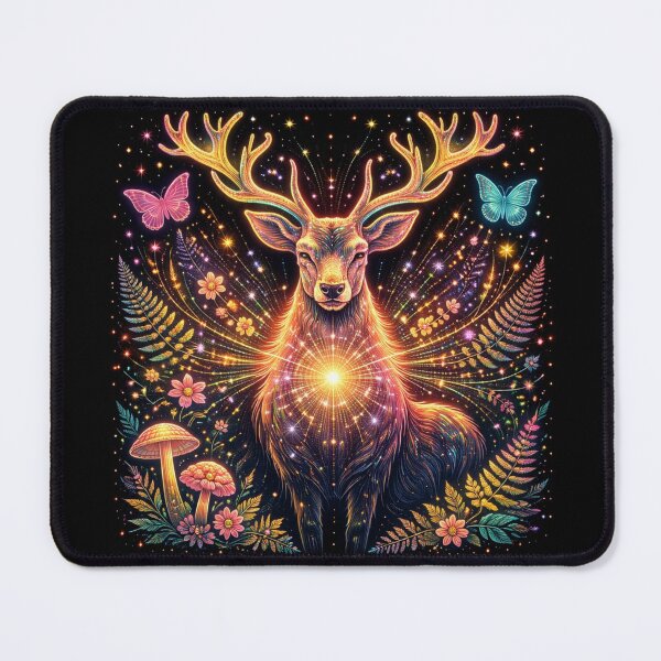 Item preview, Stag – Luminous Forest Guardian designed and sold by GeoWild Designs.