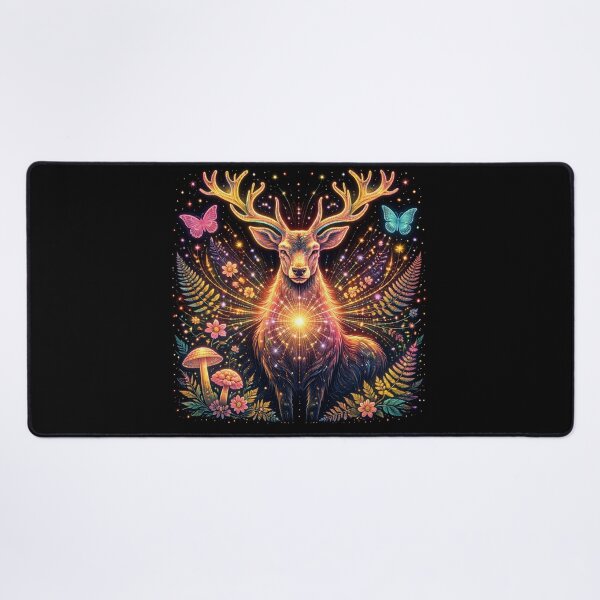 Item preview, Stag – Luminous Forest Guardian designed and sold by GeoWild Designs.