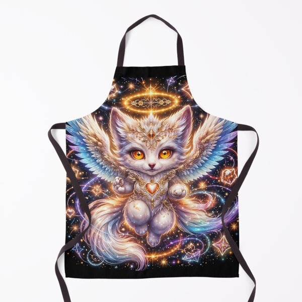 Item preview, Magical star cat with shimmering azure wings designed and sold by KunstGeist.