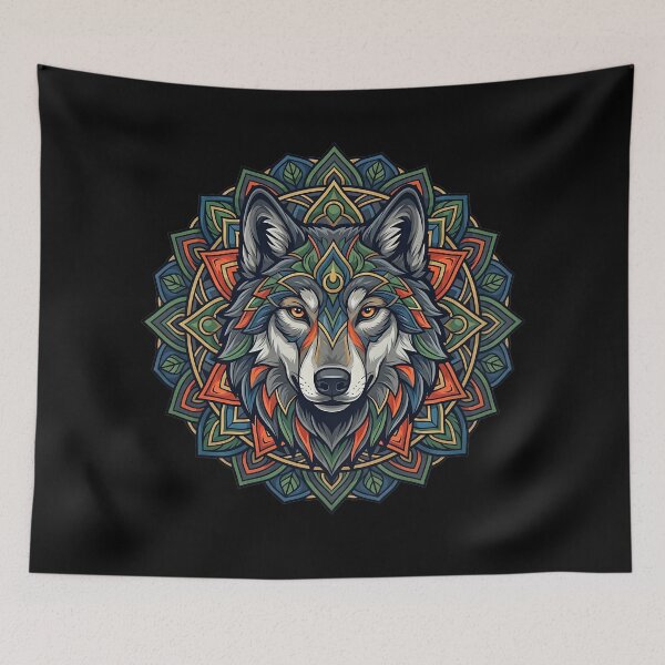 Item preview, Wolf Mandala designed and sold by ReneMM.