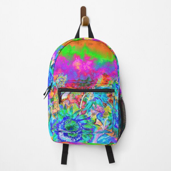 Artikelvorschau, Abstrakte blaue Sonnenblume Malerei, funky Spaß blau Blumenmalerei entworfen und verkauft von hollycooper.