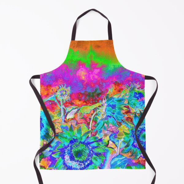 Artikelvorschau, Abstrakte blaue Sonnenblume Malerei, funky Spaß blau Blumenmalerei entworfen und verkauft von hollycooper.