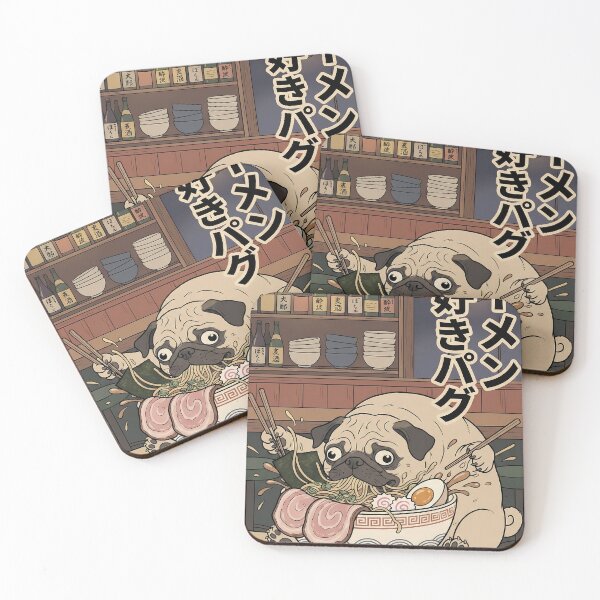 Item preview, "The Ramen Pug" | Japanese Izakaya Wall Art Print designed and sold by 330-.