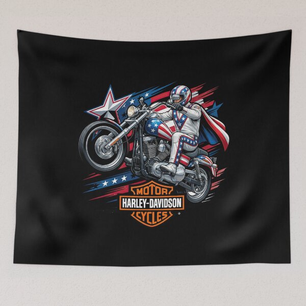Item preview, Harley Davidson Freedom Rider Custom Motorcycle Illustration designed and sold by enzoade.