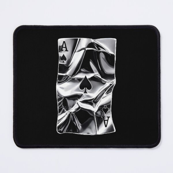Item preview, Chrome Ace of Spades – Mirror Gloss Liquid Metal Card designed and sold by CHROMA NOIR.