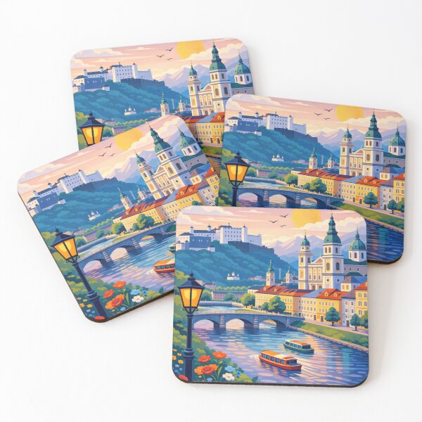 Item preview, Salzburg Postcard Illustration  designed and sold by MatthewHeights.