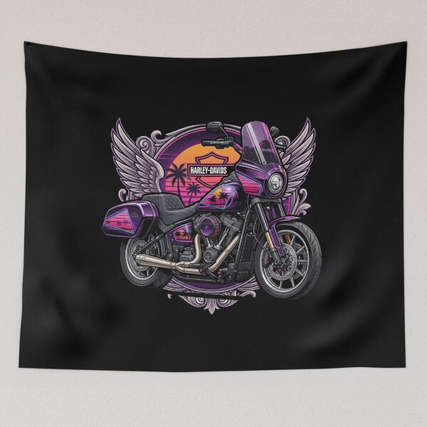 Item preview, Harley Davidson Retro American Motorbike Illustration designed and sold by enzoade.