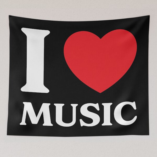 Item preview, I Love Music – Minimal Heart Quote designed and sold by CurlyDude.