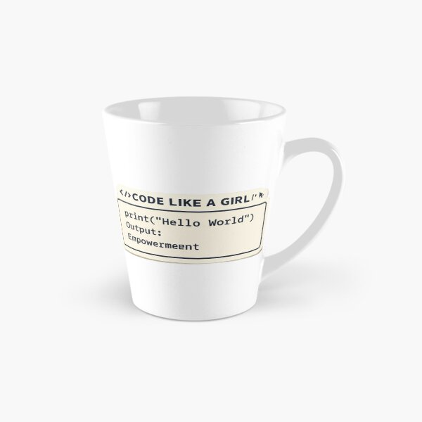 Item preview, Code Like a Girl – Hello World Empowerment Programmer Quote designed and sold by PunchDrop.