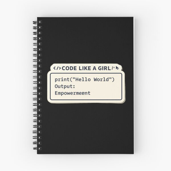 Item preview, Code Like a Girl – Hello World Empowerment Programmer Quote designed and sold by PunchDrop.