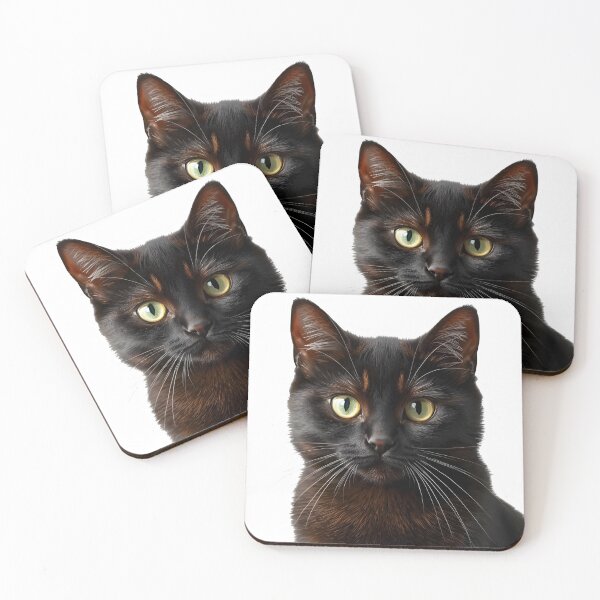 Item preview, Kawaii Black Kitten Sticker | Cute Big Eyes Cat designed and sold by Teewave-Ashish.