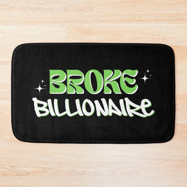Item preview, Broke Billionaire Y2K Aesthetic Green Graffiti Funny Quote designed and sold by JB-designstudio.