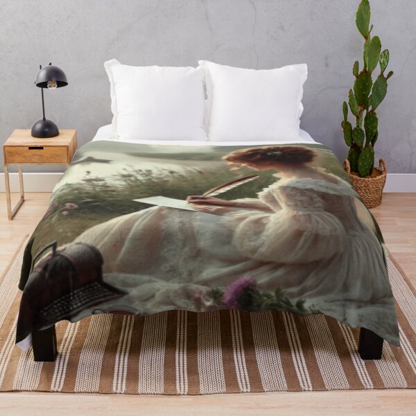Item preview, Riverside Poetry Writing - Wildflower Picnic Morning Mist designed and sold by ArtFreshStudio.