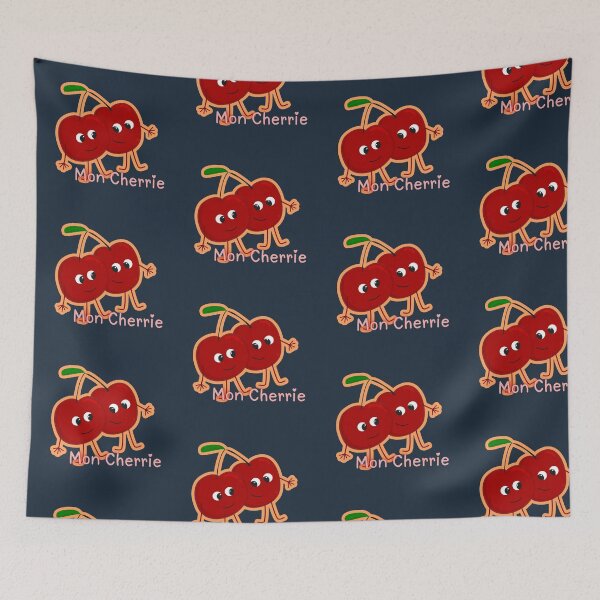 Item preview, Hugging Cherries Mon Cherrie French Pun Kawaii designed and sold by The-Melon-Cart.