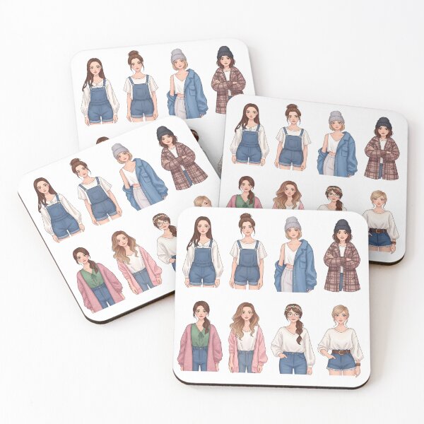 Item preview, Pastel Stylized Female Characters designed and sold by avwear.