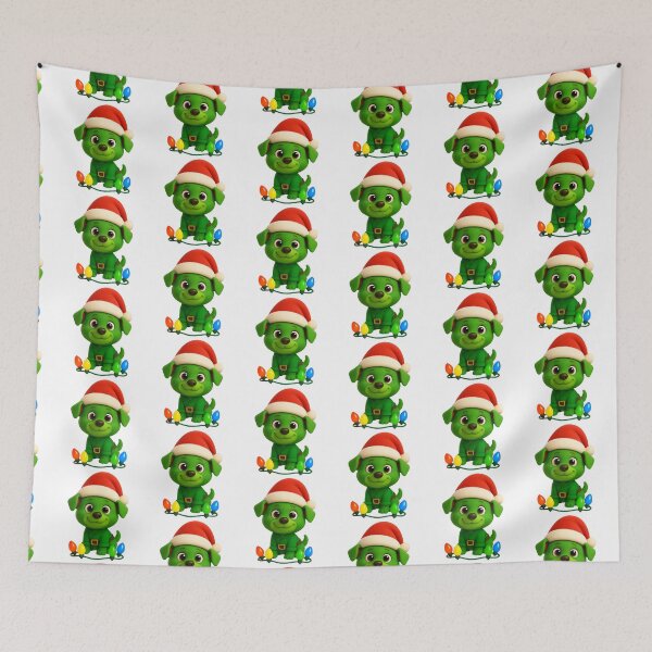 Item preview, Christmas Leprechaun Dog designed and sold by Sillytoe.