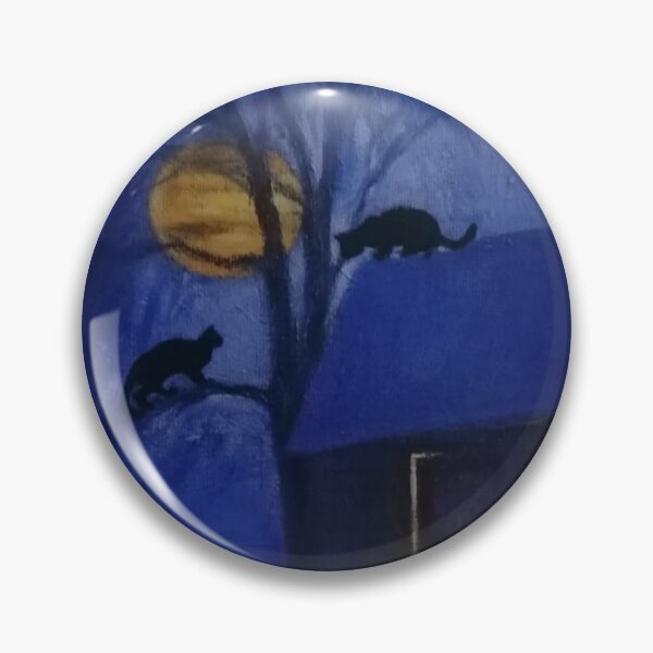 Item preview, Cats on the roof of the house at night designed and sold by Monettess.