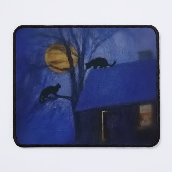 Item preview, Cats on the roof of the house at night designed and sold by Monettess.
