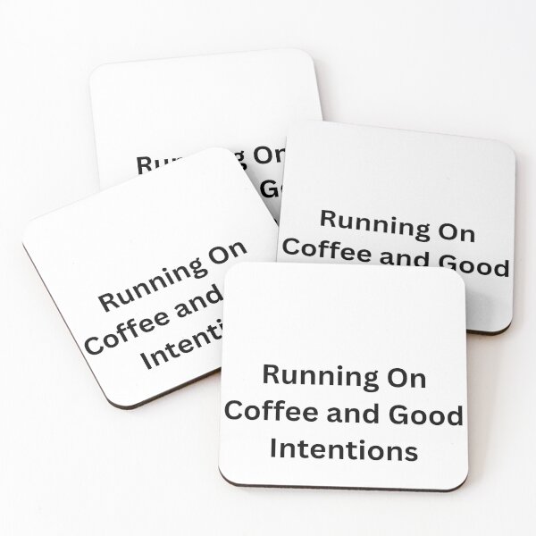 Item preview, Running On Coffee and Good Intentions designed and sold by Happy Vibes Studio.