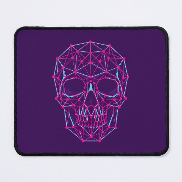 Item preview, Synthwave Geometric Neon Skull Wireframe 2026 designed and sold by MarCinu Art.