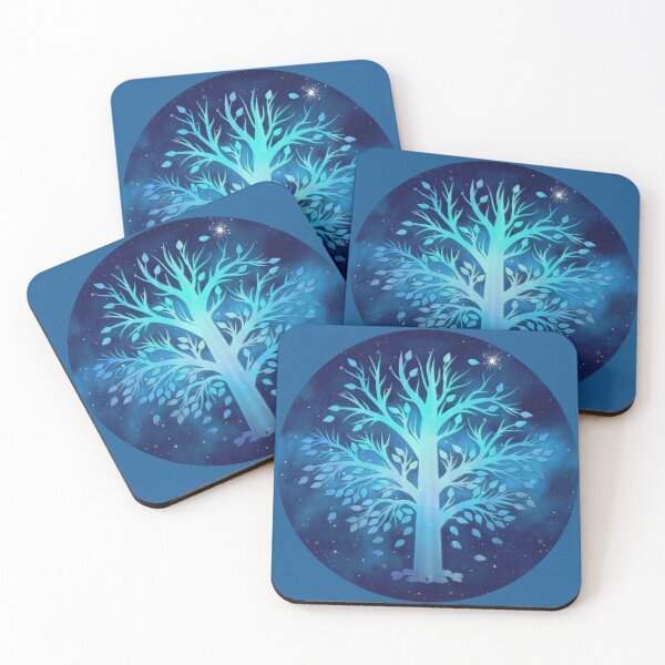 Item preview, Glowing Tree Life Galaxy Night Art designed and sold by 3DDesignSpot.