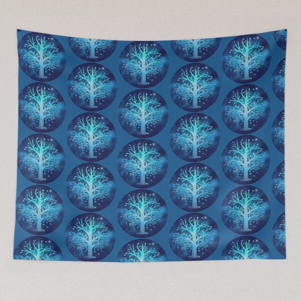 Item preview, Glowing Tree Life Galaxy Night Art designed and sold by 3DDesignSpot.