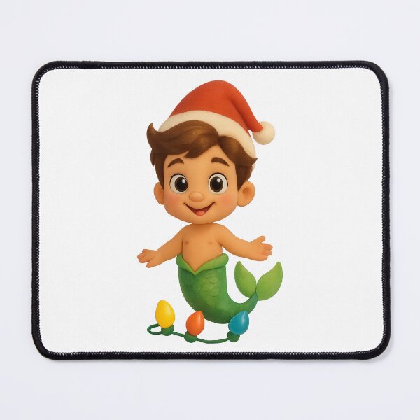 Item preview, Christmas Mermaid Boy designed and sold by Sillytoe.
