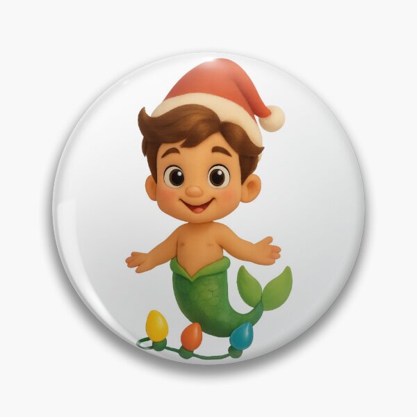 Item preview, Christmas Mermaid Boy designed and sold by Sillytoe.